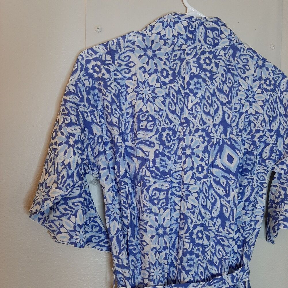 NEW Vool Style Summer Dress Blue Women Size S Button Up Shirt Dress Pleated - Picture 10 of 10